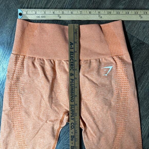 GYMSHARK Orange Vital Seamless 2.0 Leggings M - Picture 2 of 7